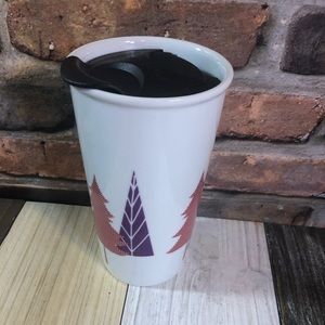 Starbucks 2017 White Holiday Ceramic Tumbler